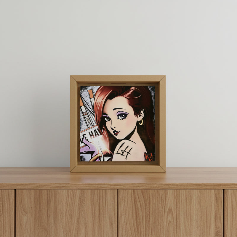 Cadre avec une œuvre d'artiste