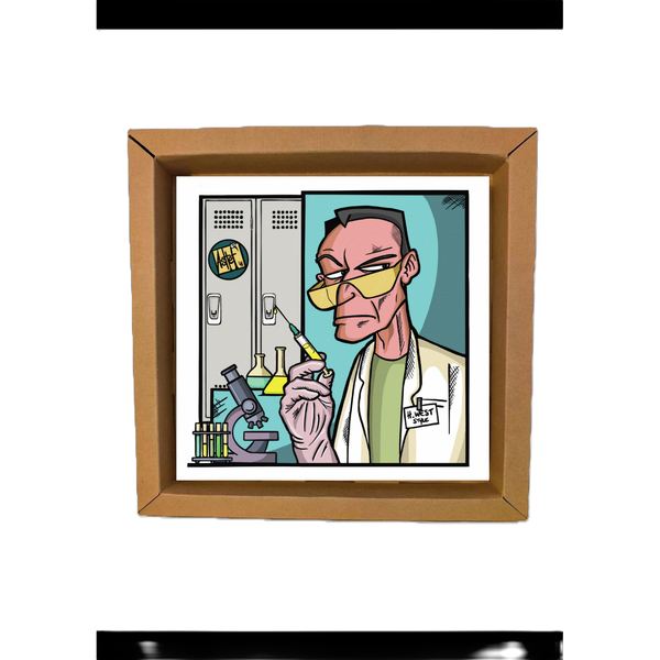 Œuvre d'artiste sur cadre pliable